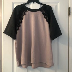 Old Navy Short Sleeve Top with Lace Detail